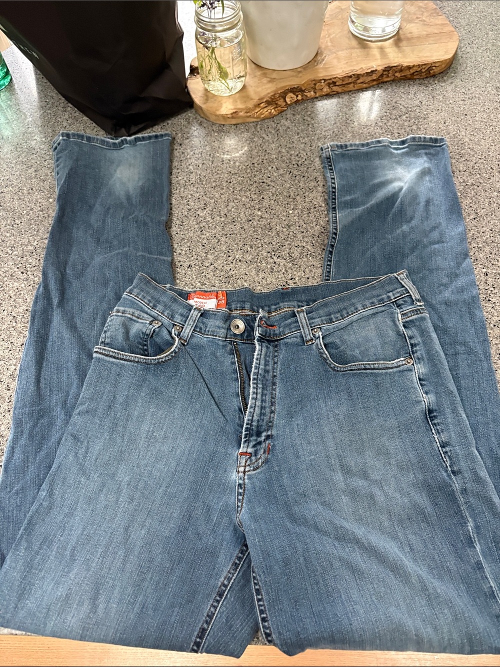 Faconnable Mid-Blue Straight-Leg Men's Jeans